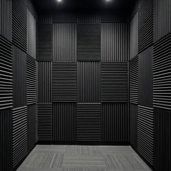 sounds dampening panels 产品应用场景图,专业商业摄影风格,高清